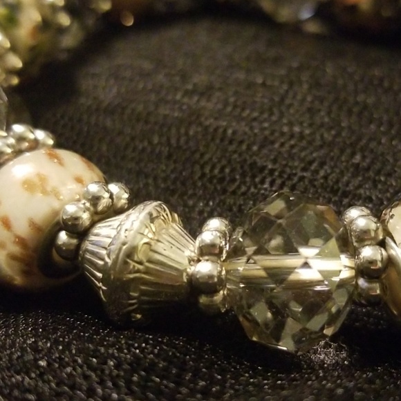 Multi Stone Stretch Bracelet - Picture 2 of 8